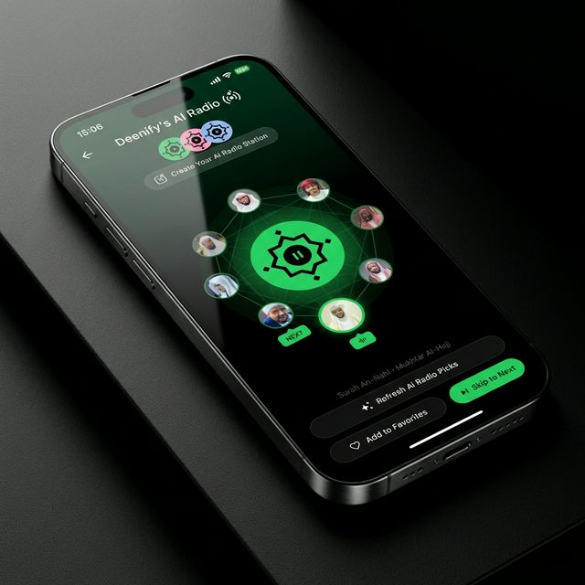 Deenify AI Radio Mockup